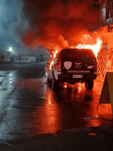 Incêndio destrói viatura policial em Itapecuru-Mirim