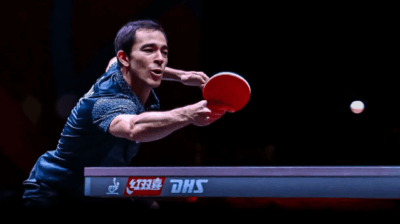 Hugo Calderano venceu chines Liang Jingkun em partida emocionante por 4 sets a 3
