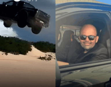 Motorista que ‘voou’ com carro em Canoa Quebrada vira garoto-propaganda de concessionária