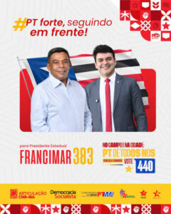 PT Nacional homologa a candidatura de Francimar e ele segue forte na disputa pela presidência do PT Maranhão