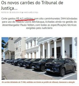 Marajás do socialismo? Justiça compra carrões blindados para ter aquilo que a população não tem: “segurança”….