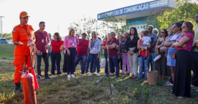 Comerciantes que atuarão no Arraial da Assembleia recebem treinamento de combate a incêndio