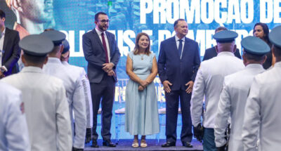Iracema Vale destaca reconhecimento ao trabalho da PM e Corpo de Bombeiros durante ato de promoção de militares