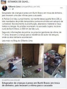 Comunismo: Nas cidades pobres do MA, crianças são vendidas a estupradores…