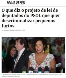 “Furto legal”: Projeto absurdo do PSOl nada deixa a desejar aos radicais esquerdistas do Maranhão, que querem tirar o Estado da pobreza aprovando projeto de “taxação de grande fortunas”…