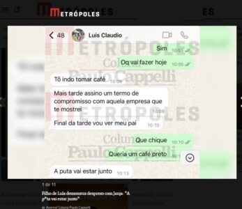 “Puta”: Site de viéis petista confirma xingamentos de Janja pelo filho de Lula….