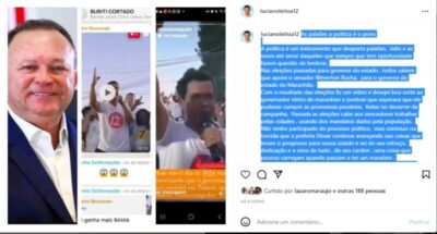 Agora respeito! Os lamentos e arrependimentos de Luciano Leitoa e os ataques ao governador e seus aliados