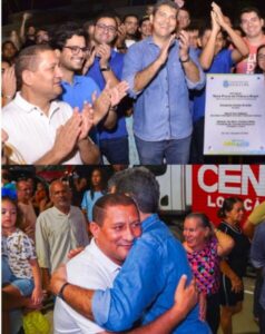 O abraço apertado de Marquinhos em Braide