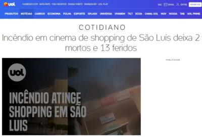 Incêndio no Rio Anil Shoping: em contato com o blog, advogado diz que empresa de secretário não negou ajuda às vítimas