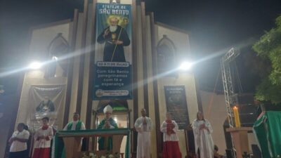 9ª Noite de celebrações do Festejo de São Bento em Mirador Maranhão, com a presença do Bispo da Diocese de Balsas, Dom Valentim