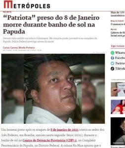 Consciência Negra? Preso Político morto nos cárceres do STF seria nordestino e negro…