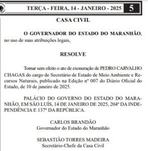 Pedro Chagas volta ao comando da Secretaria de Meio Ambiente; Entenda o que aconteceu