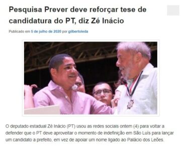 PT quer pular fora do barco comunista em Sâo Luís…