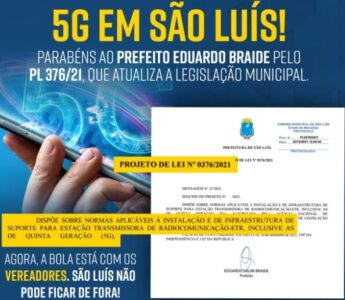 Internet 5G: Roberto Rocha anuncia projeto para a capital do Maranhão ter Internet mais veloz e de qualidade…