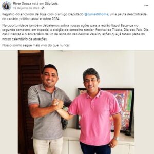 Sobre a entrada da esposa de Osmar Filho nas disputas eleitorais de São Luís…