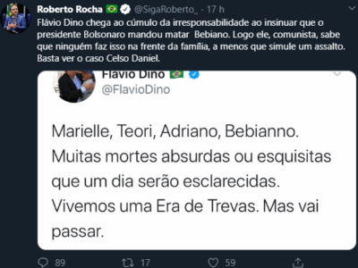 Roberto Rocha critica governador por postar insinuação maldosa sobre morte de Bebianno