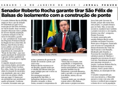 A imagem do dia: Cidade esquecida pelo comunismo terá pontes novas e população pobre nunca mais terá que pagar pedágios…