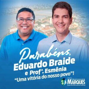 Do mesmo partido de Braide, Sá Marques parabeniza o novo prefeito eleito pela vitória no primeiro e segundo turno de São Luís!!!