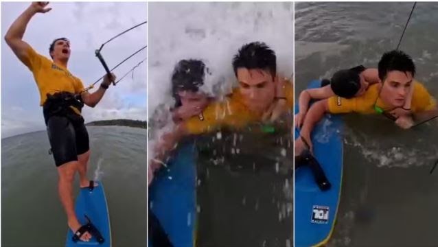 Médico kitesurfista salva adolescente de afogamento em praia de São Luís