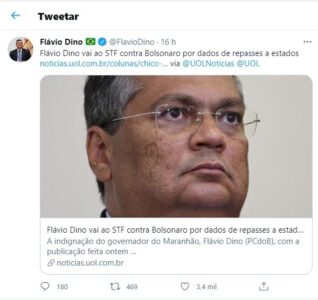 A imagem do dia: Pelo tuíter, governador militante não responde onde enfiou Bilhões e posa de herói para militantes do site OUL…