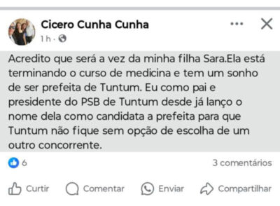 PSB de Tuntum descarta Cleomar Tema e aposta em novo nome para reerguer oposição