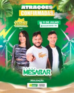 Banda Mesa de Bar é atração confirmada no Verão Cultural 2k25 em Paulino Neves