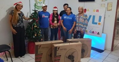 VLI entrega ventiladores e fogão à Apae de Porto Franco