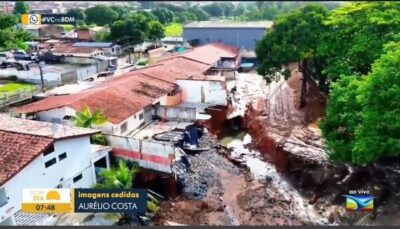 “VILA FAMOSA/FORMOSA”! “RUA DO JAGUAREMA”: Quintais de casas desmoronam após problemas em galeria pluvial no Anil, em São Luís