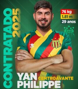 Sampaio Corrêa contrata o atacante Yan Phelippe, para o mata-mata da Série D