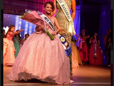 Aylla Barros, a encantadora Miss Simpatia do concurso nacional em São Luís