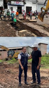 Prefeito André da RalpNet acompanha serviços de limpeza, e desobstrução da tubulação de água pluvial da rodoviária de Pinheiro