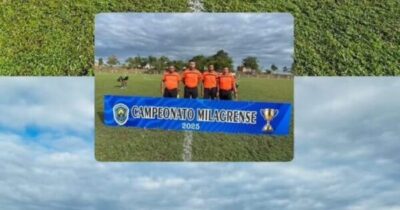 PREFEITO ZÉ AUGUSTO PRESTIGIA CAMPEONATO MILAGRENSE DE FUTEBOL.