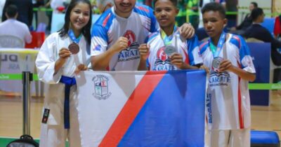 Três alunos ninenses são campeões medalhistas de karatê dos jogos escolares brasileiros