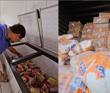 PREFEITO GILSON LIMA ACOMPANHA CHEGADA DE NOVA REMESSA DE MERENDA ESCOLAR EM PRESIDENTE SARNEY