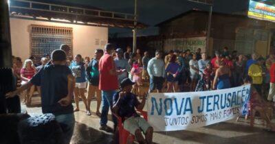 Paço do Lumiar: Nova Jerusalém faz manifestação para chamar a atenção de Fred Campos sobre a regularização fundiária da região