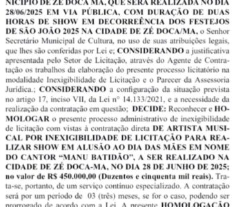 Após Carnaval gospel, prefeita sobrinha de Josimar contrata Manu Bahtidão para São João