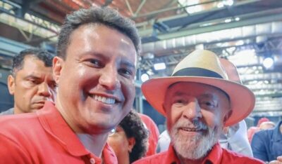 Camarão prestigia Lula durante evento do PT no Rio de Janeiro