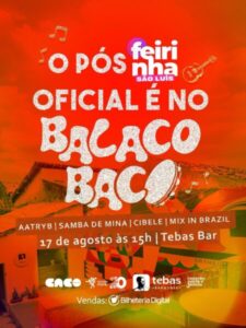 Festa “Balacoboaco” agita o domingo, com mistura de estilos musicais, após a feirinha São Luís