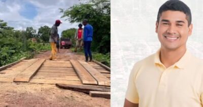 PREFEITURA RECUPERA MAIS UMA PONTE NA ZONA RURAL DE PRESIDENTE SARNEY