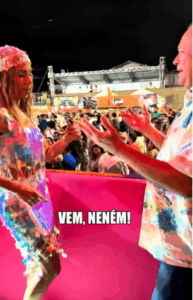 ‘Vem, neném’: Brandão se empolga com primeira-dama no Carnaval