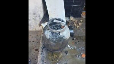 VÍDEO: Casa pega fogo após botijão de gás de cozinha explodir no interior do Maranhão.