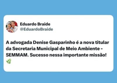 Braide anuncia mudança na Secretaria de Meio Ambiente