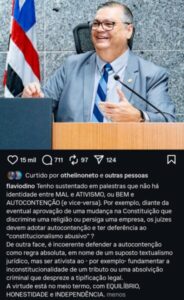 Flávio Dino defende equilíbrio entre ativismo judicial e autocontenção