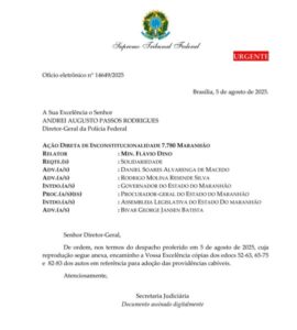 Dino encaminha com urgência à PF pedido de abertura de inquérito contra Brandão