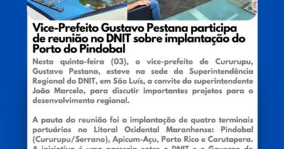 VICE-PREFEITO GUSTAVO PESTANA PARTICIPA DE REUNIÃO NO DNIT SOBRE…