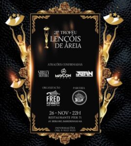 O “21º TROFÉU LENÇÓIS DE AREIA” será entregue dia 26 de Novembro em Barreirinhas/Ma