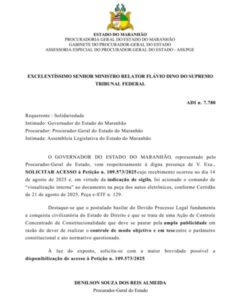 Governo também aciona Dino para esclarecer sobre petição sigilosa no caso TCE