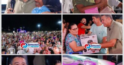 Prefeito Júnior Xavier realiza emocionante Festa das Mães com prêmios, sorteios e ação social em Bernardo do Mearim