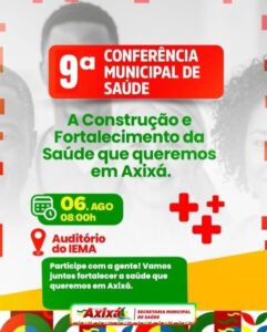 Axixá promove 9ª Conferência Municipal de Saúde para fortalecer políticas públicas no setor