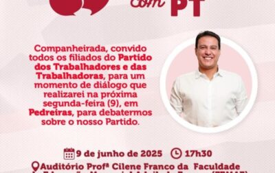 Vice-governador Felipe Camarão estará em Pedreiras nesta segunda-feira (9)